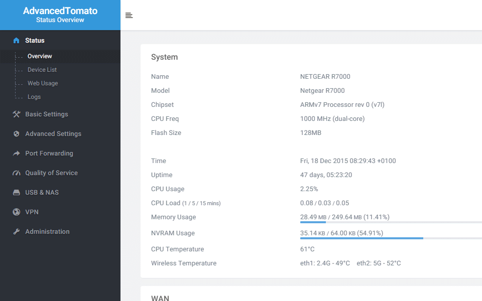 Tomato router os